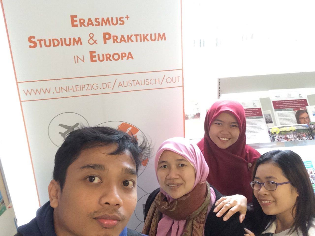 Erasmus+ program in Leipzig University (Rujito, Avelia, and Husna)